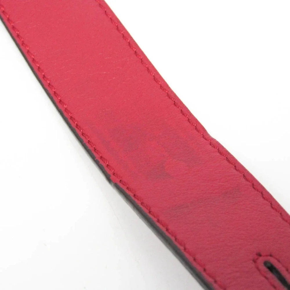 FENDI Red Leather Shoulder Bag
